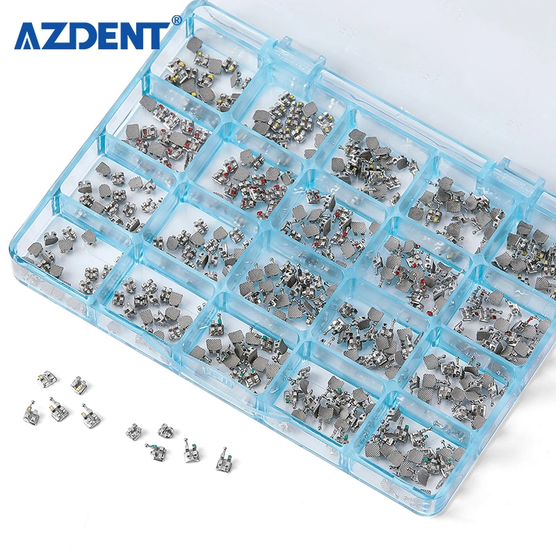 400PCS/Box Dental Orthodontic Brackets Dentist Monoblock Metal Brackets Mini Mbt/Roth 0.022" with 3-4-5 Hooks