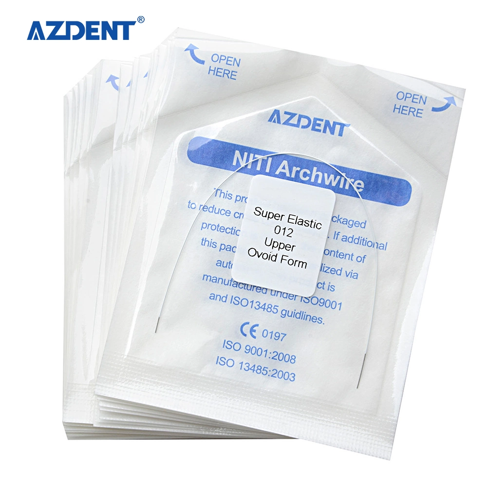 Azdent Dental Orthodontic Ovoid Form Arch Wire Nitinol Coated Niti Round Archwire