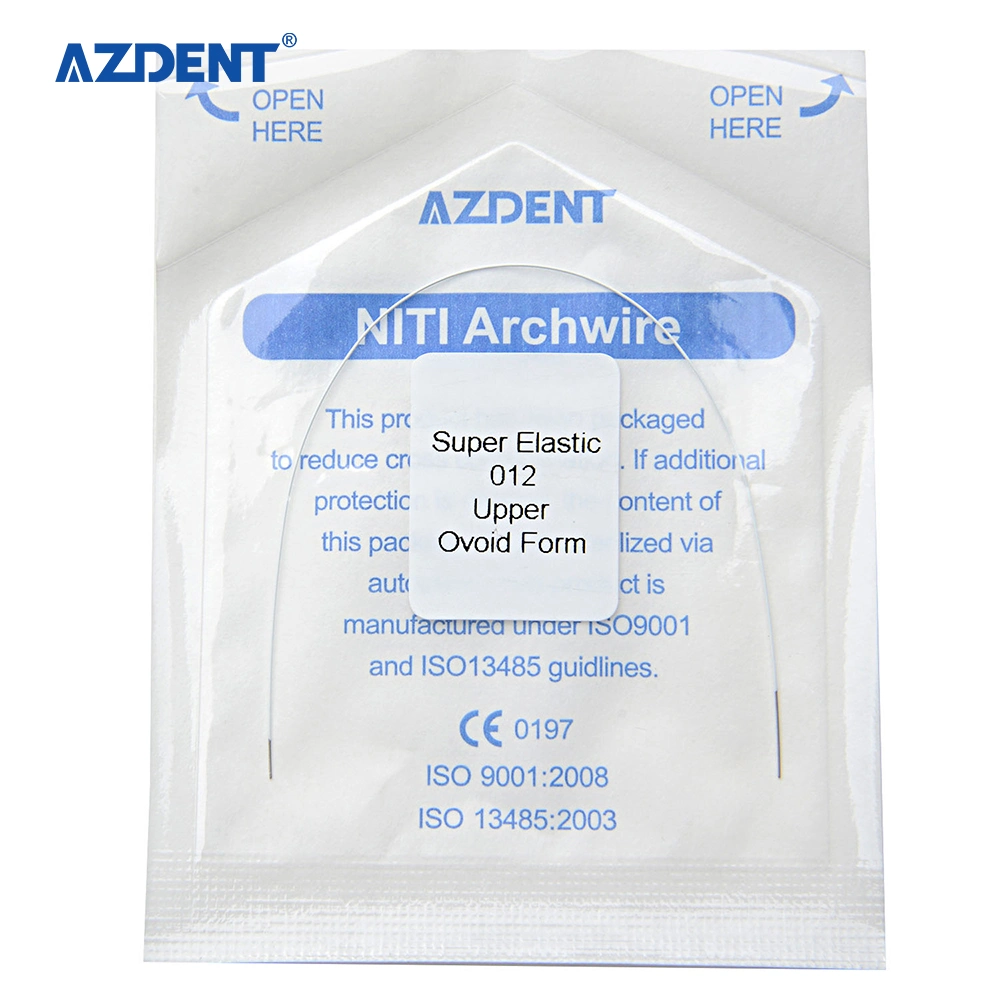 Azdent Dental Orthodontic Ovoid Form Arch Wire Nitinol Coated Niti Round Archwire