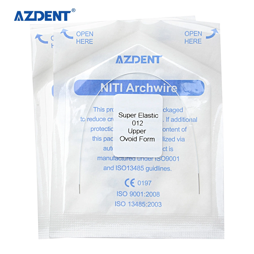 Azdent Dental Orthodontic Ovoid Form Arch Wire Nitinol Coated Niti Round Archwire