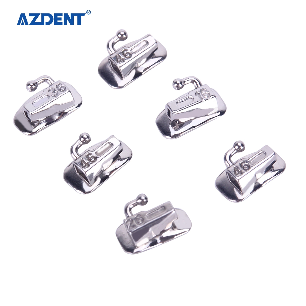 Azdent Dental1st Buccal Tube Non-Convertible Bonding Mola (split welding) Roth 0.022/0.018 80PCS/Box