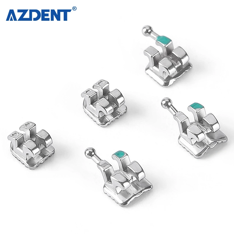 400PCS/Box Dental Orthodontic Brackets Dentist Monoblock Metal Brackets Mini Mbt/Roth 0.022" with 3-4-5 Hooks