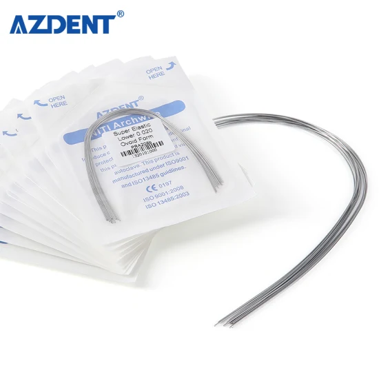 Стоматологическая ортодонтическая дуга Azdent Super Elastic Niti, овальная 012upper